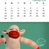 2011 Sock Monkey  Desk Calendar